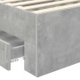 Estructura de cama con cajón Gris Concreto y Plata 75 x 190 cm en Conjuntos de muebles | Comprar online en Foro24