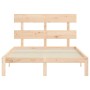 Bed frame with solid wood headboard 140x200 cm by , Beds and slatted bases - Ref: Foro24-3193531, Price: 118,92 €, Discount: %