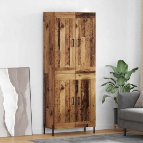 Aparador alto 2 pcs Madera envejecida Madera de ingeniería en Aparadores | Comprar online en Foro24