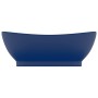 Lavabo lujoso con rebosadero cerámica azul oscuro 58,5x39cm