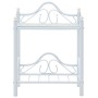 Mesita de noche de acero y vidrio templado 45x30,5x60 cm blanco de vidaXL, Mesitas de noche - Ref: Foro24-246728, Precio: 44,...