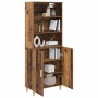 Aparador alto Madera envejecida 69,5 x 32,5 x 180 cm en Aparadores | Comprar online en Foro24