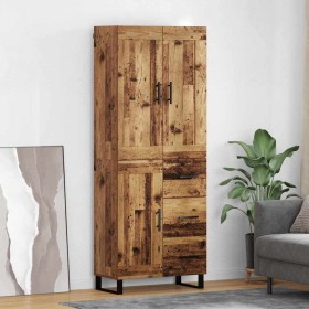 Aparador alto con cajón Madera vieja 69,5 x 34 x 180 cm en Aparadores | Comprar online en Foro24