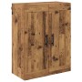 Aparador alto con cajón Madera vieja 69,5 x 34 x 180 cm en Aparadores | Comprar online en Foro24