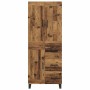 Aparador alto con cajón Madera vieja 69,5 x 34 x 180 cm en Aparadores | Comprar online en Foro24