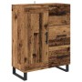Aparador alto con cajón Madera vieja 69,5 x 34 x 180 cm en Aparadores | Comprar online en Foro24