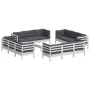 Gartenmöbel-Set 13-teilig mit anthrazitfarbenen Kissen aus Kiefernholz von , Gartensets - Ref: Foro24-3096071, Preis: 1,00 €,...