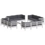 Gartenmöbel-Set 13-teilig mit anthrazitfarbenen Kissen aus Kiefernholz von , Gartensets - Ref: Foro24-3096071, Preis: 1,00 €,...