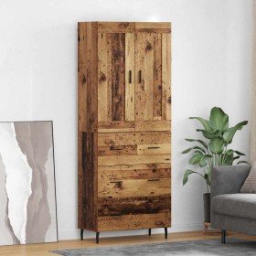 Aparador alto con cajón 2 pcs Madera envejecida en Aparadores | Comprar online en Foro24