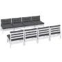 Gartenmöbel 9-teilig mit Kissen aus massivem Kiefernholz von , Gartensets - Ref: Foro24-3096143, Preis: 712,36 €, Rabatt: %