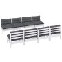 Gartenmöbel 9-teilig mit Kissen aus massivem Kiefernholz von , Gartensets - Ref: Foro24-3096143, Preis: 721,52 €, Rabatt: %