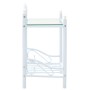 Mesita de noche de acero y vidrio templado 45x30,5x60 cm blanco de vidaXL, Mesitas de noche - Ref: Foro24-246728, Precio: 44,...