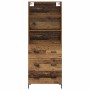 Aparador alto con cajón Madera vieja 69,5 x 34 x 180 cm en Aparadores | Comprar online en Foro24
