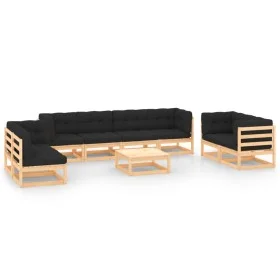 Gartenmöbel-Set 9-teilig und Kissen aus massivem Kiefernholz von , Gartensets - Ref: Foro24-3083807, Preis: 785,86 €, Rabatt: %