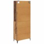 Aparador alto con cajón Madera envejecida 69,5 x 34 x 180 cm en Aparadores | Comprar online en Foro24