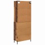 Aparador alto con cajón Madera envejecida 69,5 x 32,5 x 180 cm en Aparadores | Comprar online en Foro24