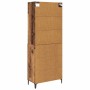 Aparador alto con cajón Madera envejecida 69,5 x 34 x 180 cm en Aparadores | Comprar online en Foro24