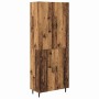 Aparador alto Madera envejecida 69,5 x 34 x 180 cm en Aparadores | Comprar online en Foro24