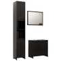 Juego de muebles de baño 3 pzas madera de ingeniería negro de , Muebles de baño - Ref: Foro24-3056935, Precio: 143,05 €
