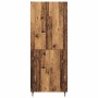 Aparador alto Madera envejecida 69,5 x 34 x 180 cm en Aparadores | Comprar online en Foro24