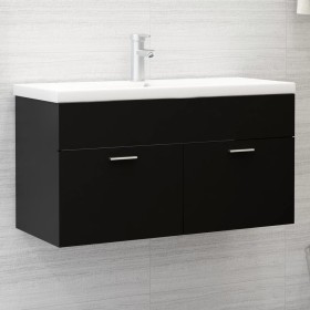 Black engineered wood cabinet with sink by , bathroom vanities - Ref: Foro24-3071289, Price: 291,14 €, Discount: %
