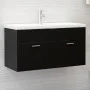 Mueble con lavabo madera de ingeniería negro de , Tocadores de baño - Ref: Foro24-3071289, Precio: 279,32 €, Descuento: %