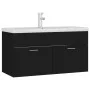 Black engineered wood cabinet with sink by , bathroom vanities - Ref: Foro24-3071289, Price: 279,32 €, Discount: %