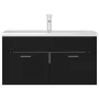 Black engineered wood cabinet with sink by , bathroom vanities - Ref: Foro24-3071289, Price: 279,32 €, Discount: %