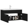 Black engineered wood cabinet with sink by , bathroom vanities - Ref: Foro24-3071289, Price: 279,32 €, Discount: %