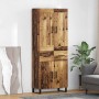 Aparador alto con cajón Madera vieja 69,5 x 34 x 180 cm en Aparadores | Comprar online en Foro24