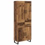 Aparador alto con cajón Madera vieja 69,5 x 34 x 180 cm en Aparadores | Comprar online en Foro24