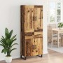 Aparador alto con cajón Madera vieja 69,5 x 34 x 180 cm en Aparadores | Comprar online en Foro24