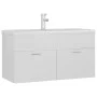 Glossy white engineered wood cabinet with sink by , bathroom vanities - Ref: Foro24-3071294, Price: 282,44 €, Discount: %