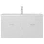 Glossy white engineered wood cabinet with sink by , bathroom vanities - Ref: Foro24-3071294, Price: 288,49 €, Discount: %