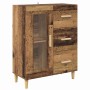 Aparador alto con cajón Madera envejecida 69,5 x 34 x 180 cm en Aparadores | Comprar online en Foro24