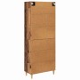Aparador alto con cajón Madera envejecida 69,5 x 34 x 180 cm en Aparadores | Comprar online en Foro24