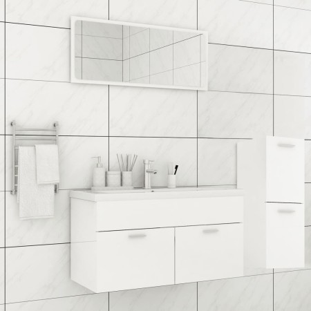 Glänzend weißes Badezimmermöbelset aus Holzwerkstoff von , Badezimmermöbel - Ref: Foro24-3071474, Preis: 377,56 €, Rabatt: %