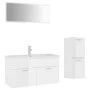 Juego de muebles de baño madera de ingeniería blanco brillo de , Muebles de baño - Ref: Foro24-3071474, Precio: 354,86 €, Des...