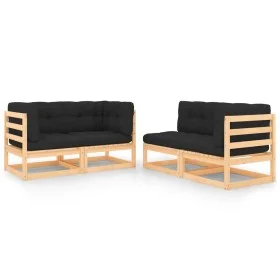 4-piece garden furniture set with solid pine wood cushions by , Garden sets - Ref: Foro24-3083786, Price: 355,43 €, Discount: %