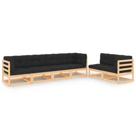 Gartenmöbel-Set 6-teilig und Kissen aus massivem Kiefernholz von , Gartensets - Ref: Foro24-3083790, Preis: 541,98 €, Rabatt: %