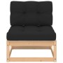 Juego de muebles de jardín 6 pzas y cojines madera maciza pino de , Conjuntos de jardín - Ref: Foro24-3083790, Precio: 547,38...