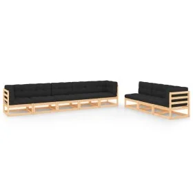 Garden furniture 8 pieces and cushions solid pine wood by , Garden sets - Ref: Foro24-3083799, Price: 759,49 €, Discount: %