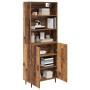 Aparador alto Madera envejecida 69,5 x 34 x 180 cm en Aparadores | Comprar online en Foro24