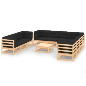 Garden furniture set 11 pieces and cushions solid pine wood by , Garden sets - Ref: Foro24-3083837, Price: 962,36 €, Discount: %