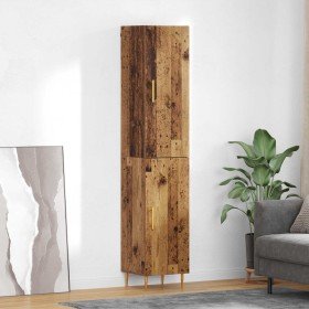Aparador alto 2 pcs Madera envejecida Madera de ingeniería en Aparadores | Comprar online en Foro24