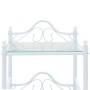 Mesita de noche de acero y vidrio templado 45x30,5x60 cm blanco de vidaXL, Mesitas de noche - Ref: Foro24-246728, Precio: 44,...