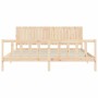 Estructura de cama con cabecero madera maciza 200x200 cm de , Camas y somieres - Ref: Foro24-3192966, Precio: 181,35 €, Descu...