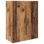Aparador alto con cajón Madera envejecida 69,5 x 34 x 180 cm en Aparadores | Comprar online en Foro24