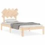 Estructura de cama con cabecero madera maciza de , Camas y somieres - Ref: Foro24-3193691, Precio: 87,50 €, Descuento: %
