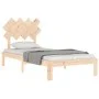 Estructura de cama con cabecero madera maciza de , Camas y somieres - Ref: Foro24-3193691, Precio: 87,50 €, Descuento: %